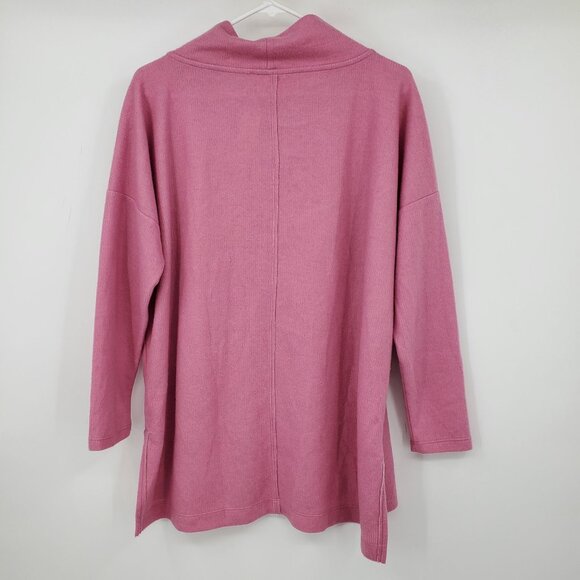 NWT By Anthropolgie Long Sleeved Mock Neck Tunic Sweater Medium Cozy Boho Basics - Picture 3 of 16